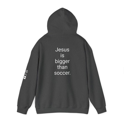 Jesus is bigger than soccer Unisex Heavy Blend™ Hooded Sweatshirt