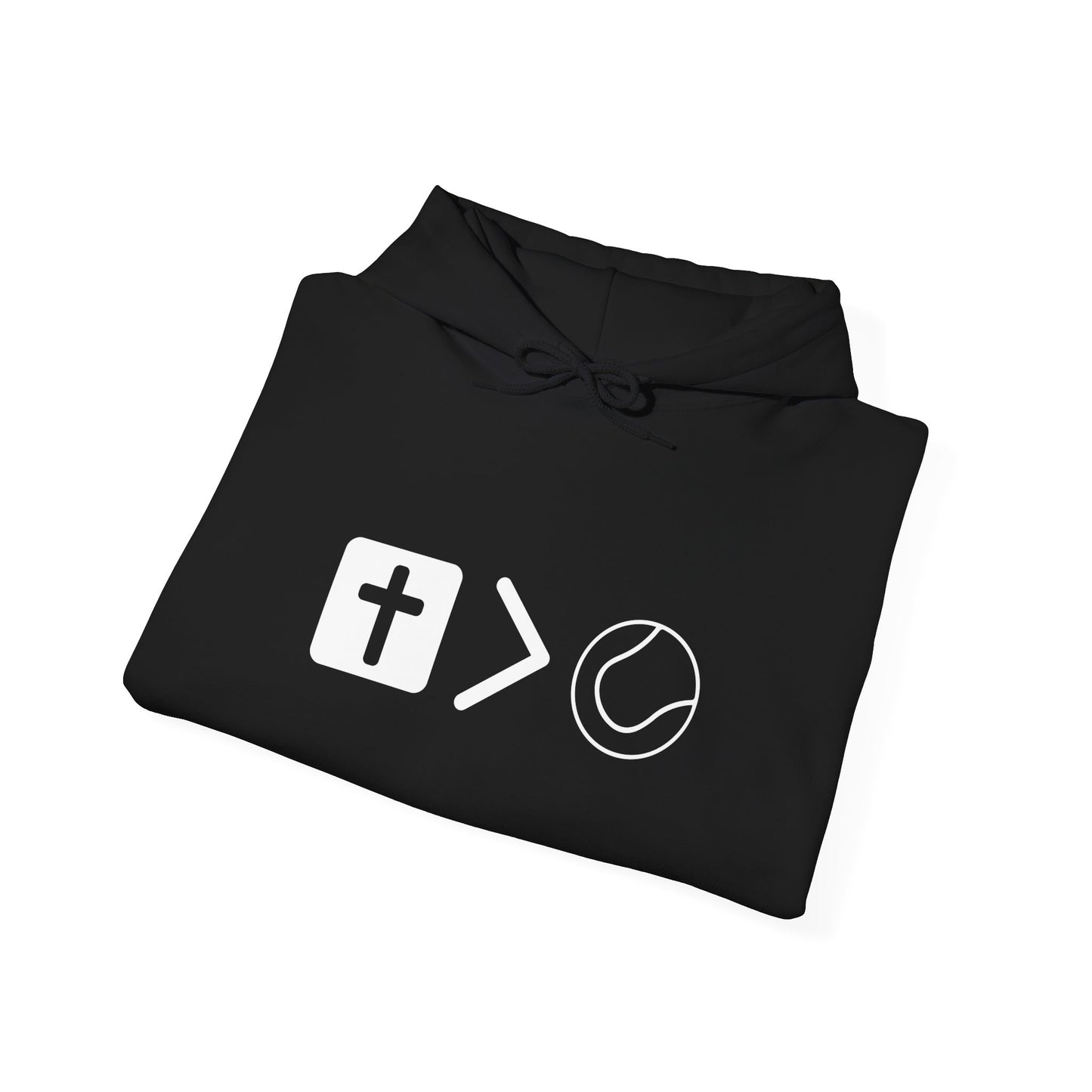 Jesus is bigger than tennis Unisex Heavy Blend™ Hooded Sweatshirt