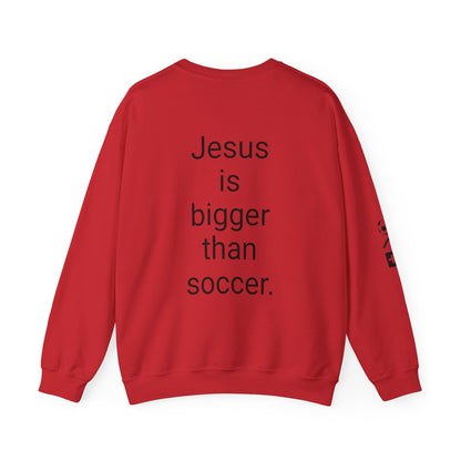 Jesus is bigger than soccer Unisex Heavy Blend™ Crewneck Sweatshirt