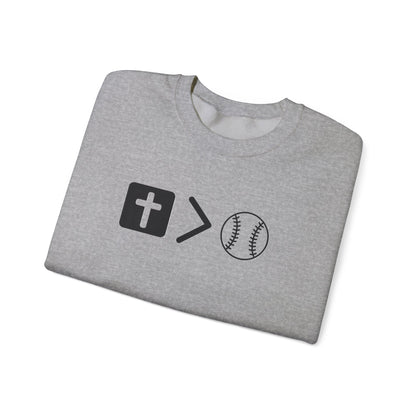 Jesus is bigger than softball Unisex Heavy Blend™ Crewneck Sweatshirt