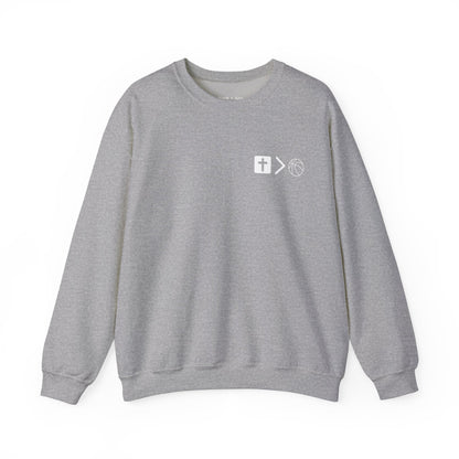 Jesus is bigger than Basketball Unisex Heavy Blend™ Crewneck Sweatshirt