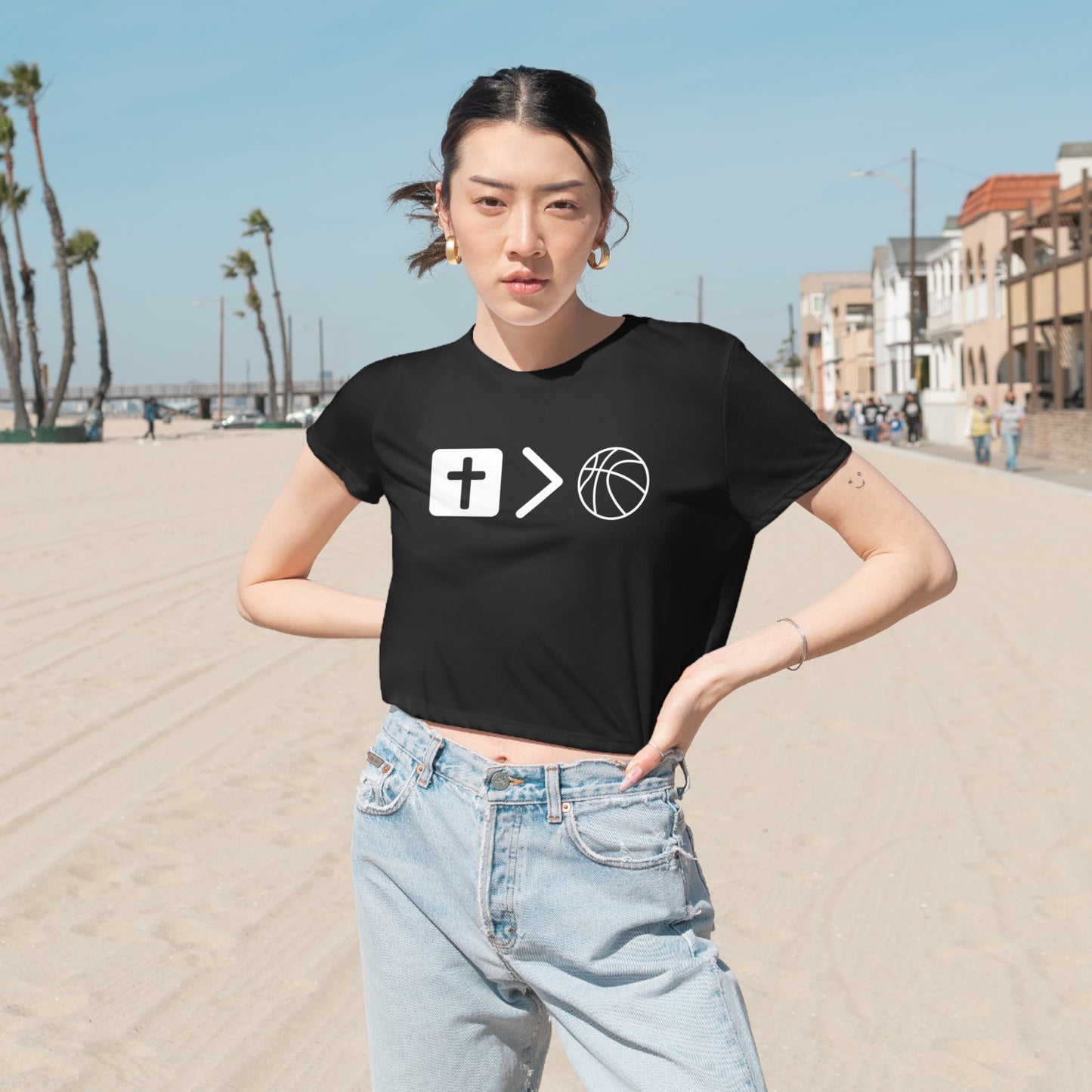 Women's Flowy Cropped Tee