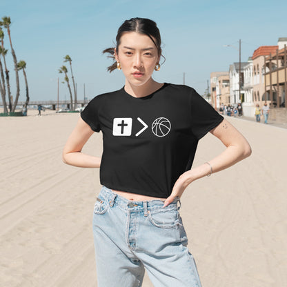 Women's Flowy Cropped Tee