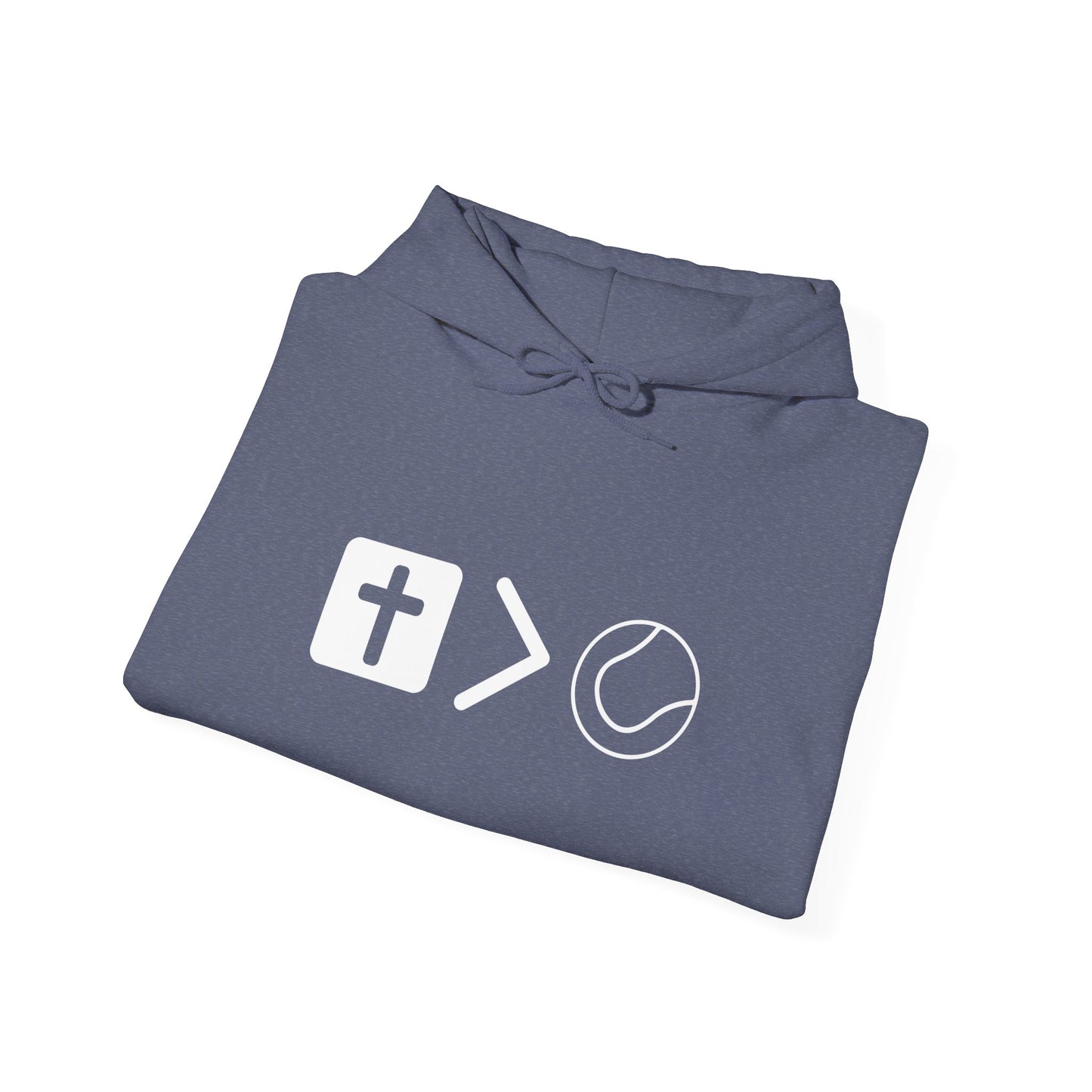 Jesus is bigger than tennis Unisex Heavy Blend™ Hooded Sweatshirt