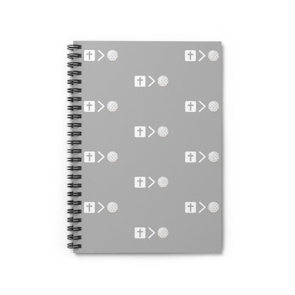 Jesus is bigger than golf Spiral Notebook - Ruled Line