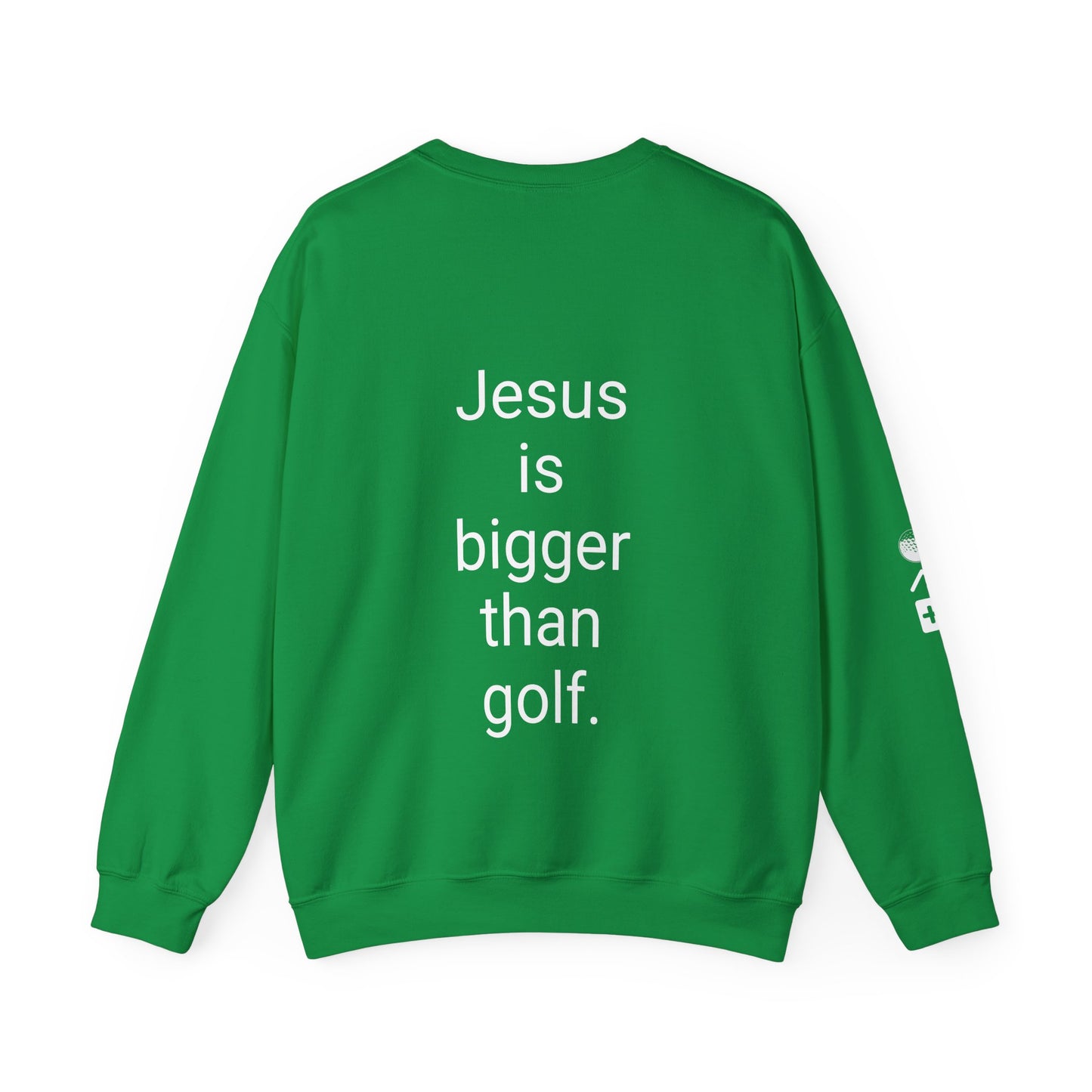 Jesus is bigger than golf Unisex Heavy Blend™ Crewneck Sweatshirt