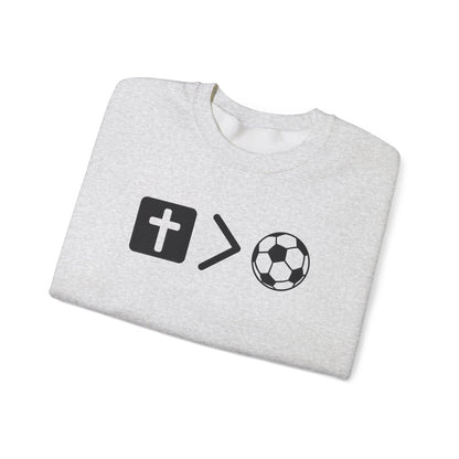 Jesus is bigger than soccer Unisex Heavy Blend™ Crewneck Sweatshirt