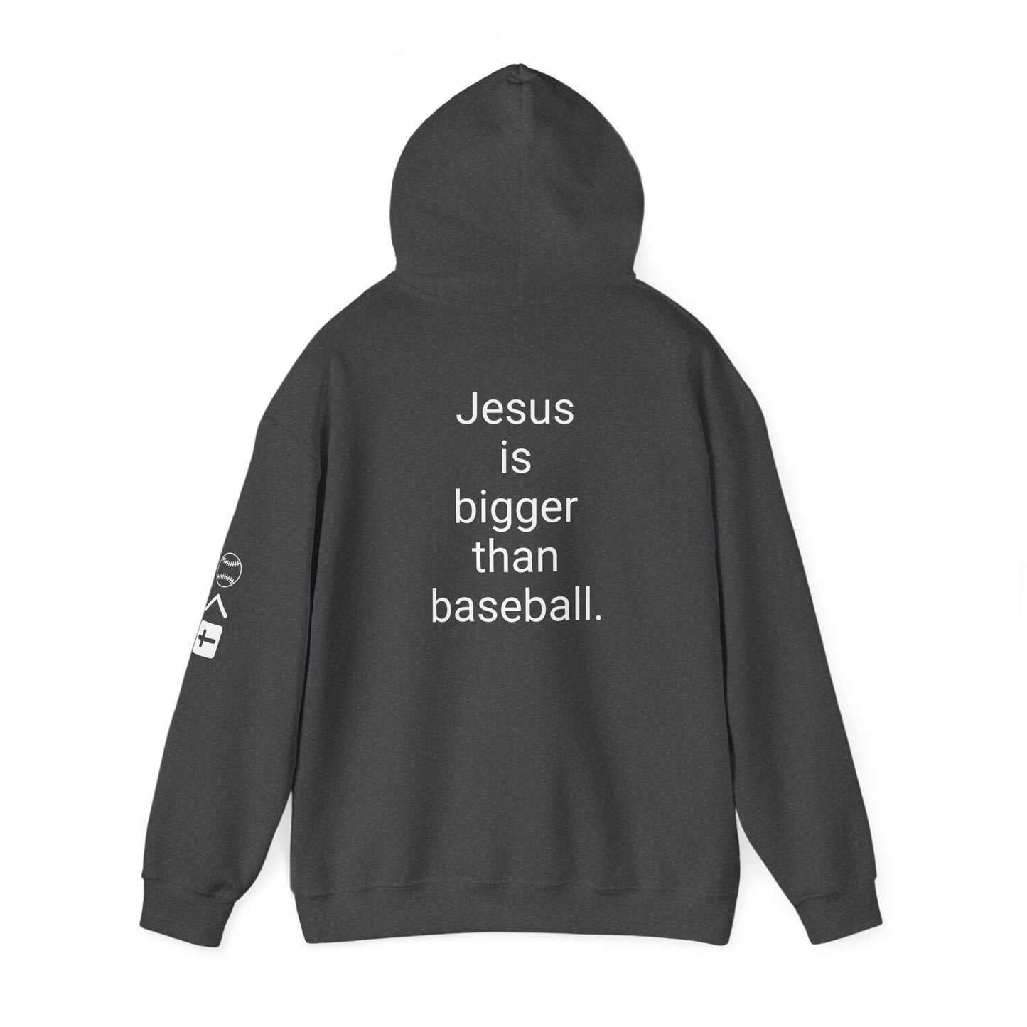Jesus is bigger than baseball Unisex Heavy Blend™ Hooded Sweatshirt
