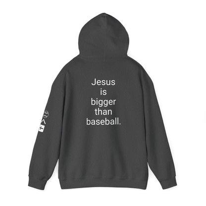 Jesus is bigger than baseball Unisex Heavy Blend™ Hooded Sweatshirt
