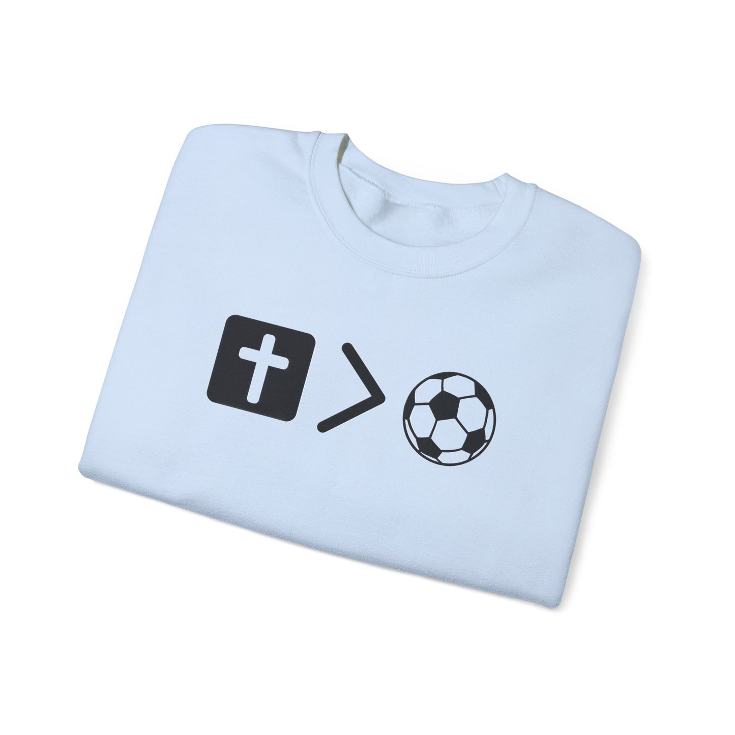 Jesus is bigger than soccer Unisex Heavy Blend™ Crewneck Sweatshirt