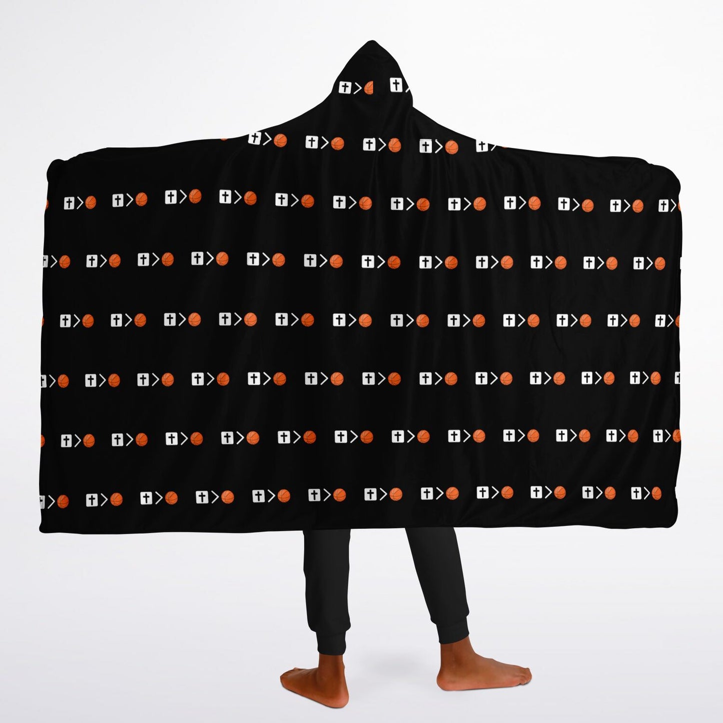 Jesus is bigger than basketball Youth Hooded Blanket Micro Fleece
