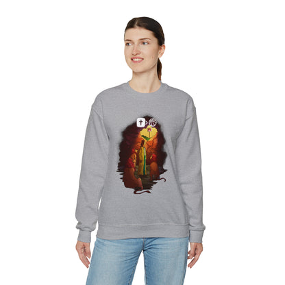 Jesus is bigger than basketball Art Collection "Daniel in the lion's den" Unisex Heavy Blend™ Crewneck Sweatshirt