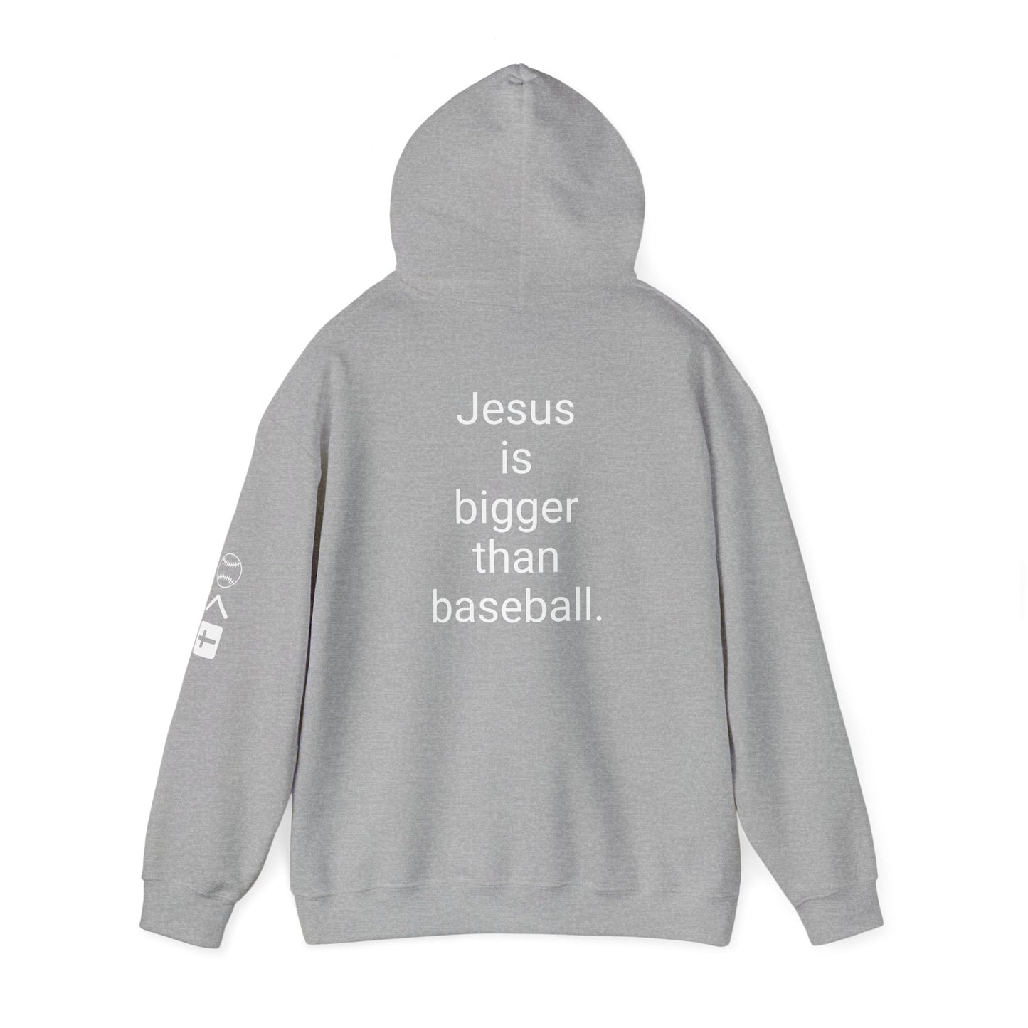 Jesus is bigger than baseball Unisex Heavy Blend™ Hooded Sweatshirt