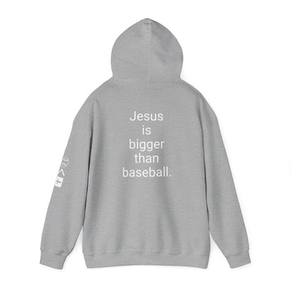 Jesus is bigger than baseball Unisex Heavy Blend™ Hooded Sweatshirt