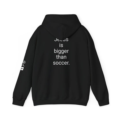 Jesus is bigger than soccer Unisex Heavy Blend™ Hooded Sweatshirt