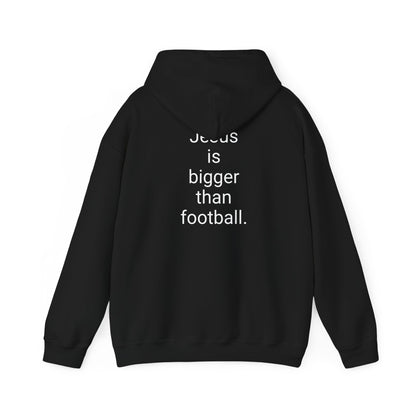 Jesus is bigger than football Unisex Heavy Blend™ Hooded Sweatshirt