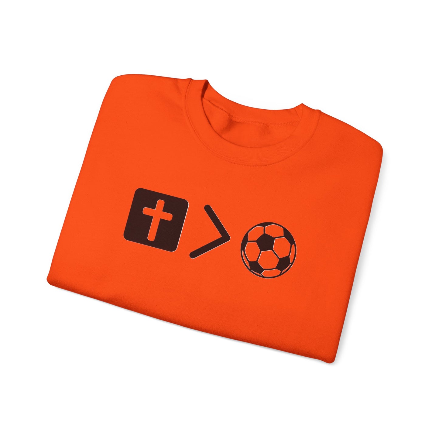 Jesus is bigger than soccer Unisex Heavy Blend™ Crewneck Sweatshirt