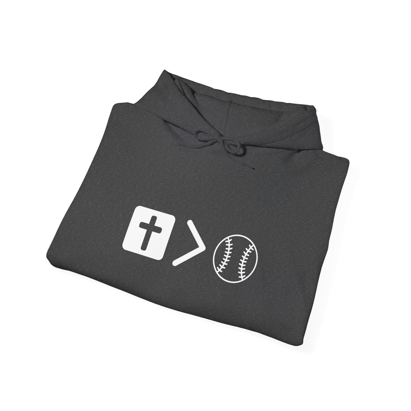 Jesus is bigger than softball Unisex Heavy Blend™ Hooded Sweatshirt
