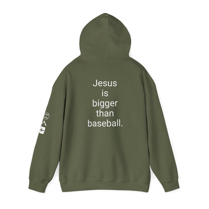 Jesus is bigger than baseball Unisex Heavy Blend™ Hooded Sweatshirt