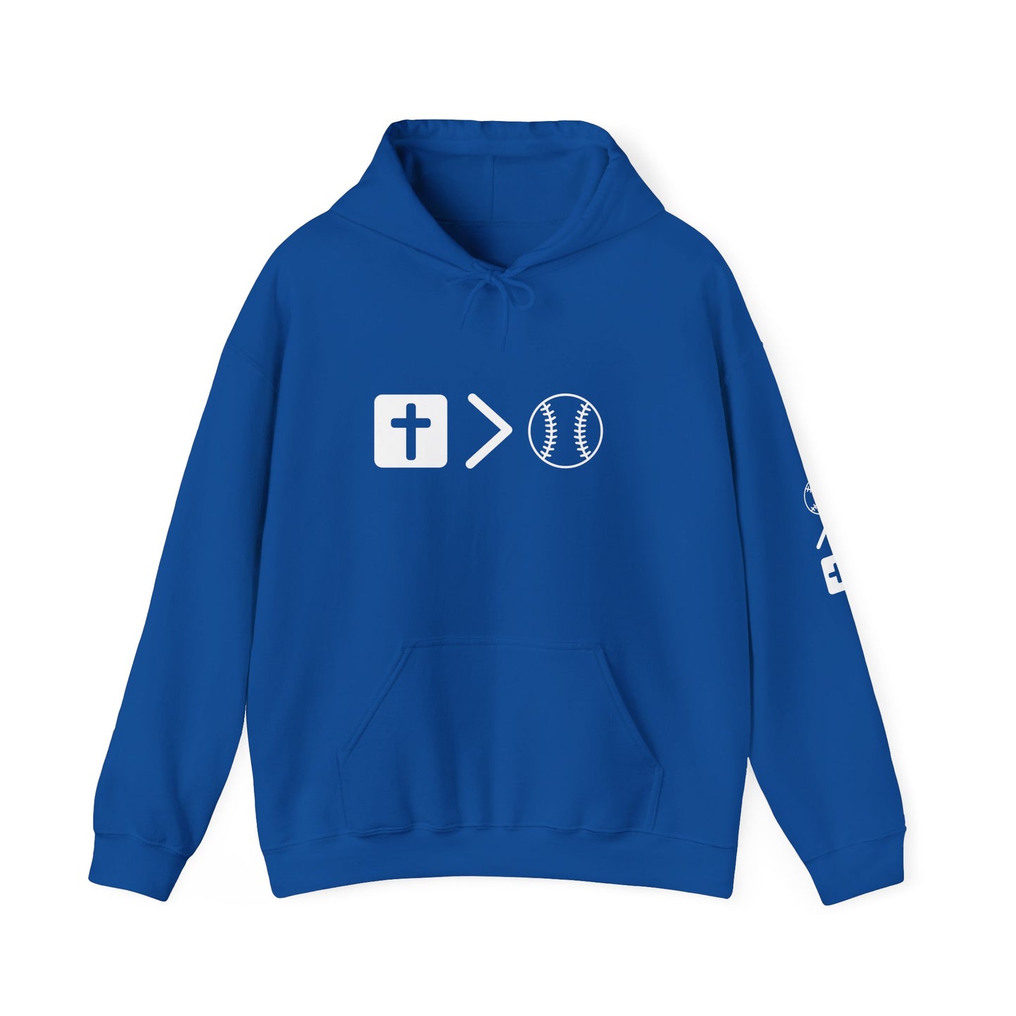 Jesus is bigger than baseball Unisex Heavy Blend™ Hooded Sweatshirt