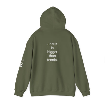 Jesus is bigger than tennis Unisex Heavy Blend™ Hooded Sweatshirt