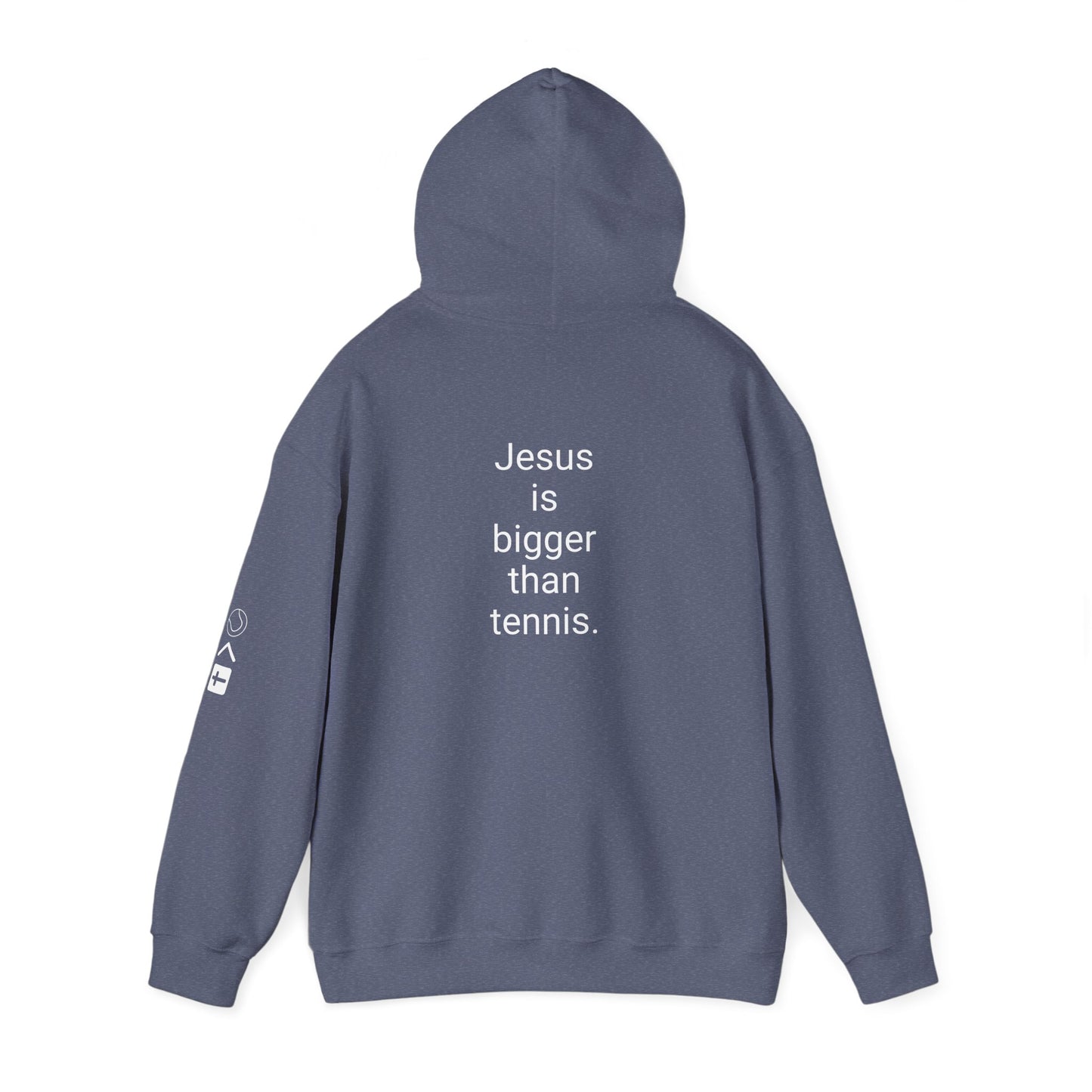 Jesus is bigger than tennis Unisex Heavy Blend™ Hooded Sweatshirt