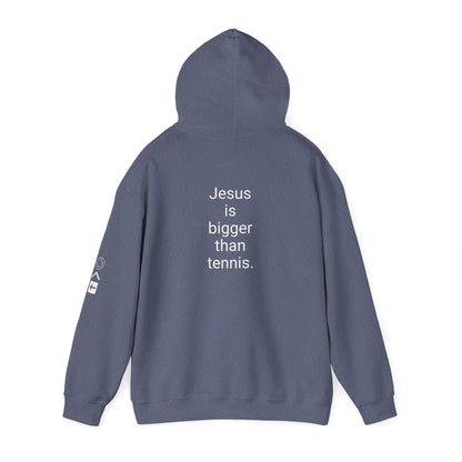 Jesus is bigger than tennis Unisex Heavy Blend™ Hooded Sweatshirt