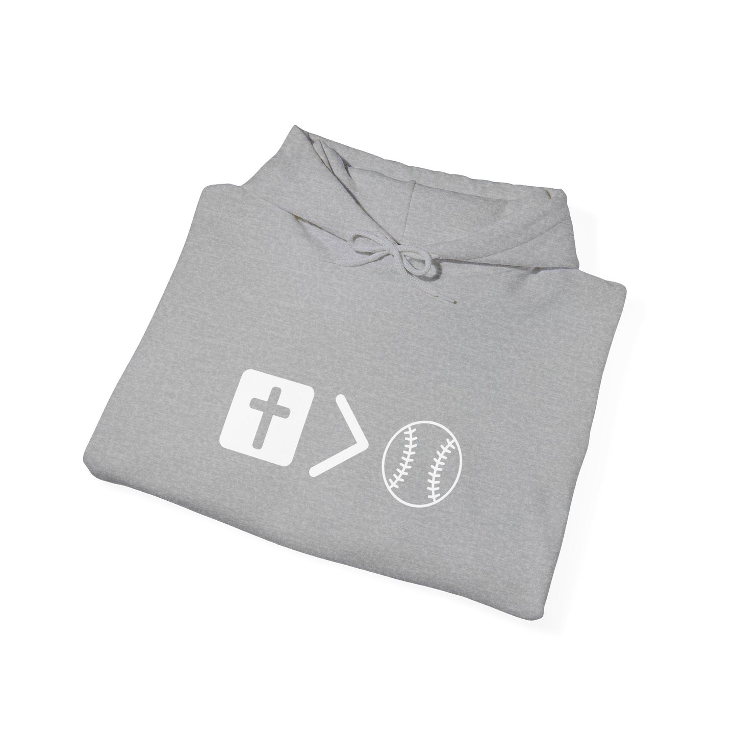 Jesus is bigger than softball Unisex Heavy Blend™ Hooded Sweatshirt