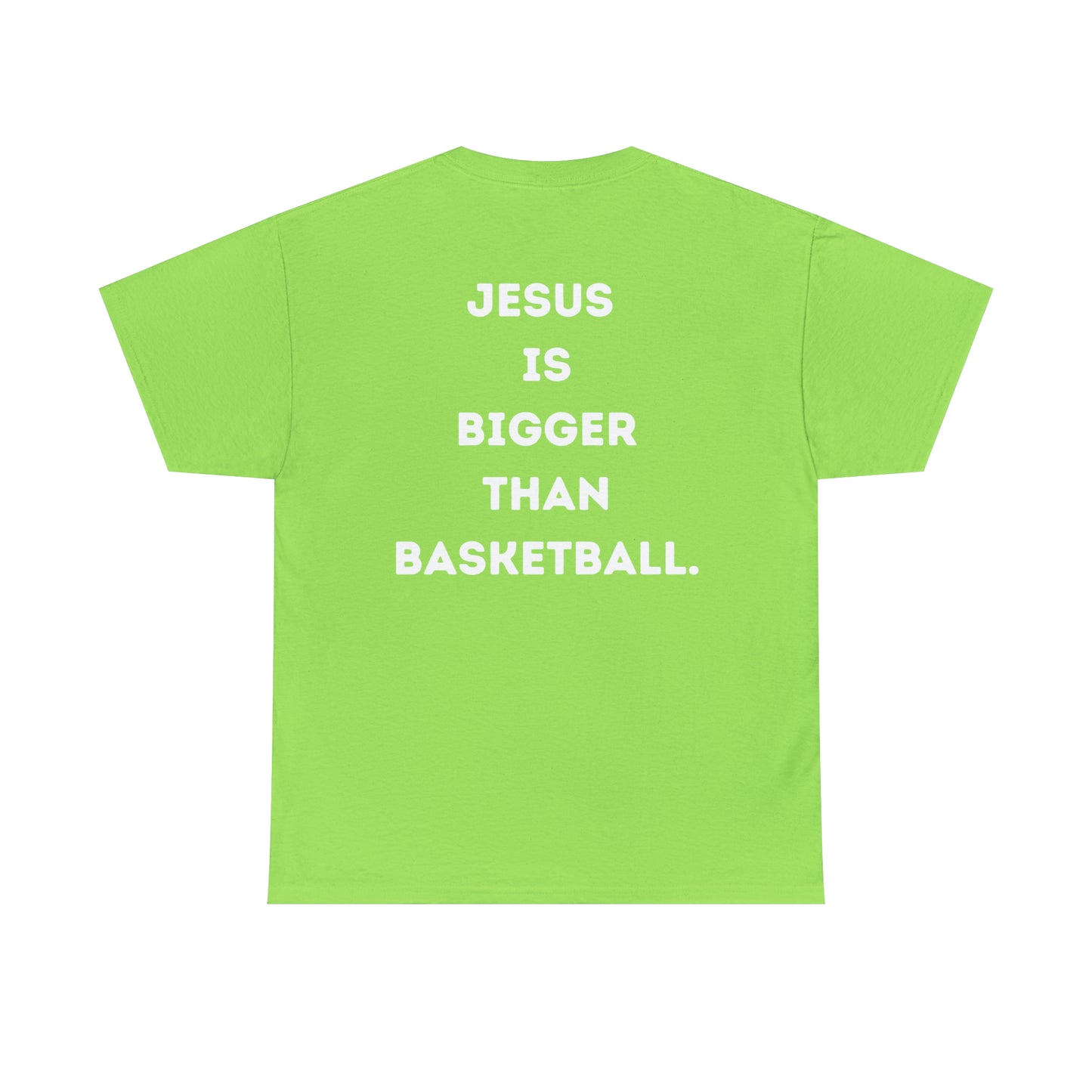 NEON Jesus is bigger than basketball Unisex Heavy Cotton Tee