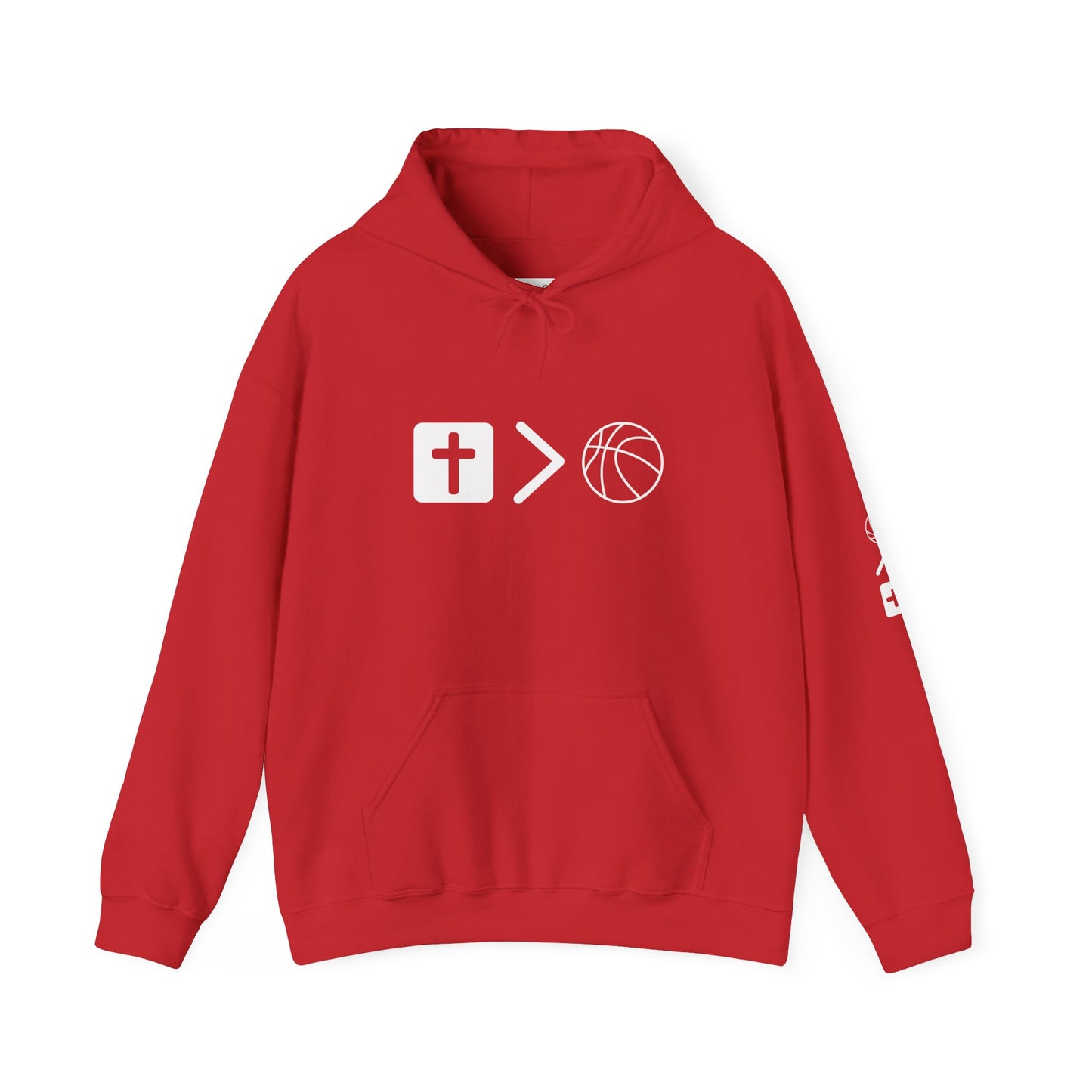 Jesus is bigger than basketball Unisex Heavy Blend™ Hooded Sweatshirt