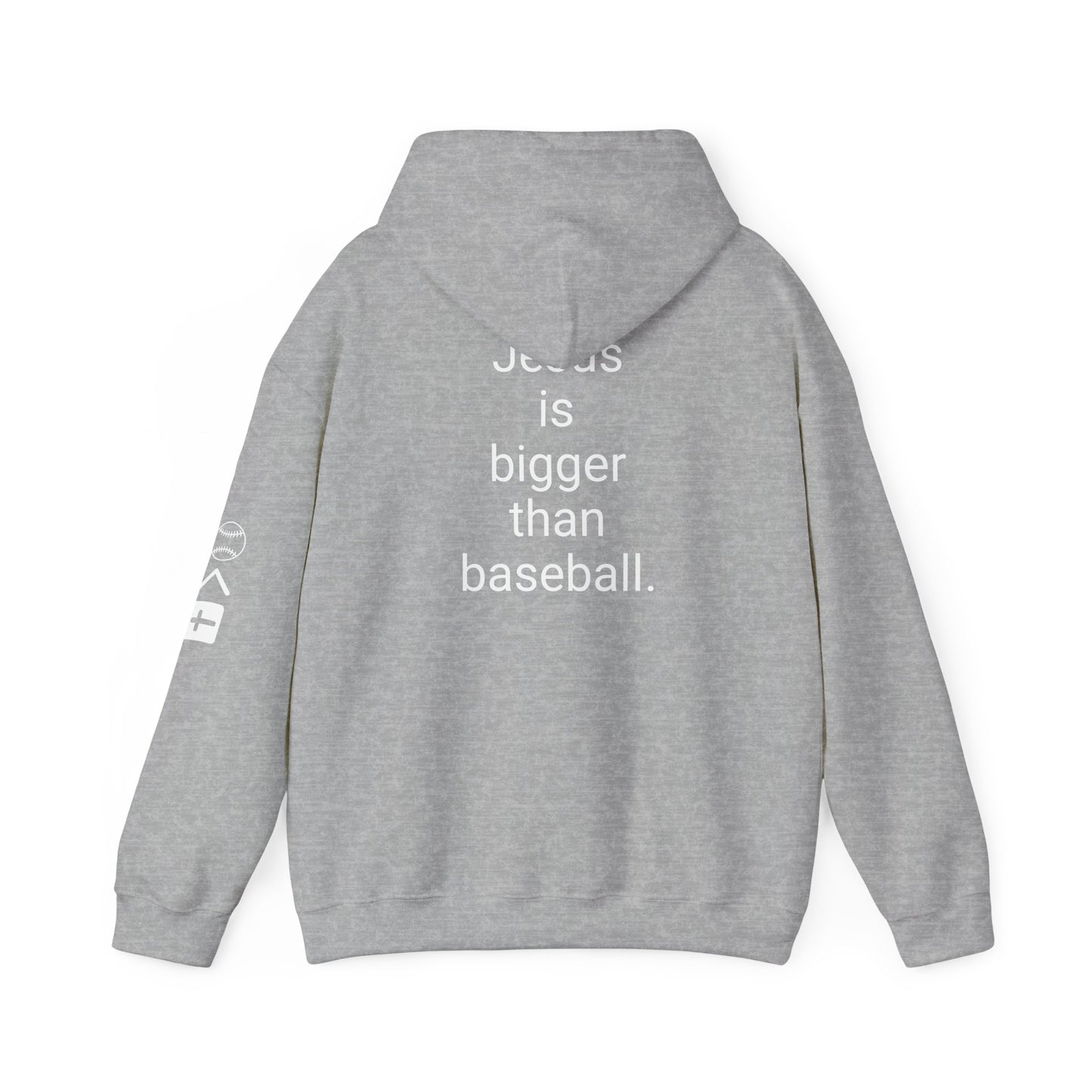 Jesus is bigger than baseball Unisex Heavy Blend™ Hooded Sweatshirt