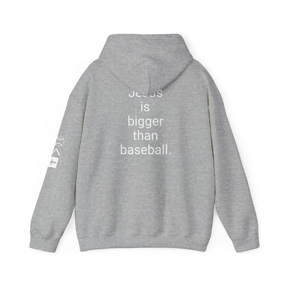 Jesus is bigger than baseball Unisex Heavy Blend™ Hooded Sweatshirt