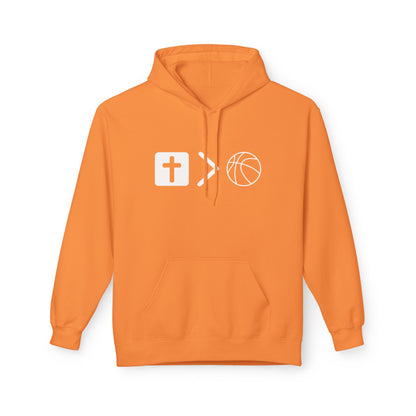 Jesus Is Bigger Than Basketball Hoodie - Pullover