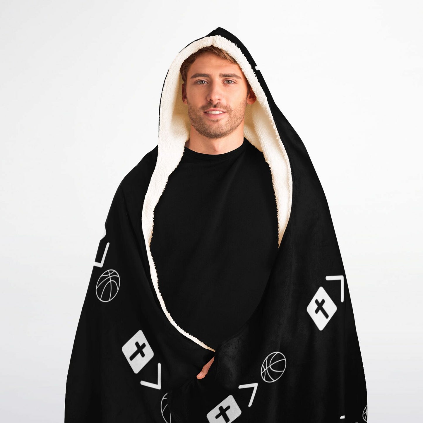 Jesus is bigger than basketball Hooded Blanket Micro Fleece