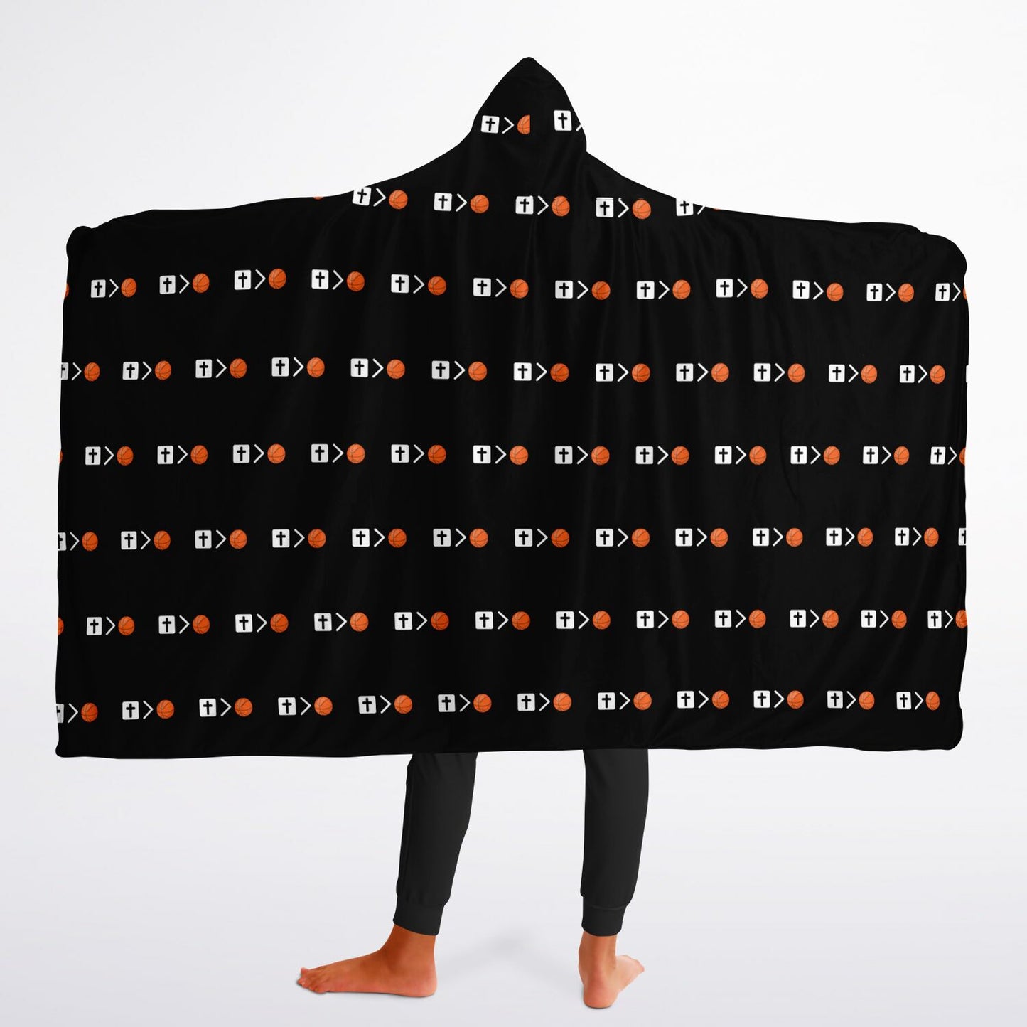 Jesus is bigger than basketball Youth Hooded Blanket Micro Fleece