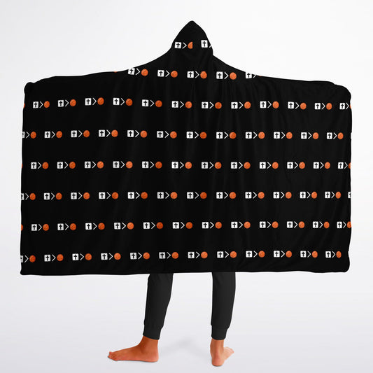 Jesus is bigger than basketball Youth Hooded Blanket Micro Fleece