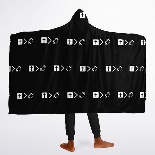 Jesus is bigger than football Youth Hooded Blanket Micro Fleece