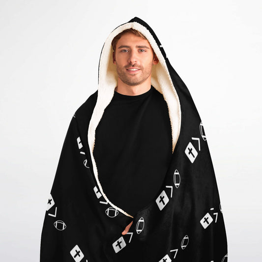 Jesus is bigger than football Hooded Blanket Micro Fleece
