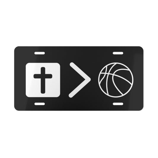 Jesus is bigger than basketball vehicle Plate