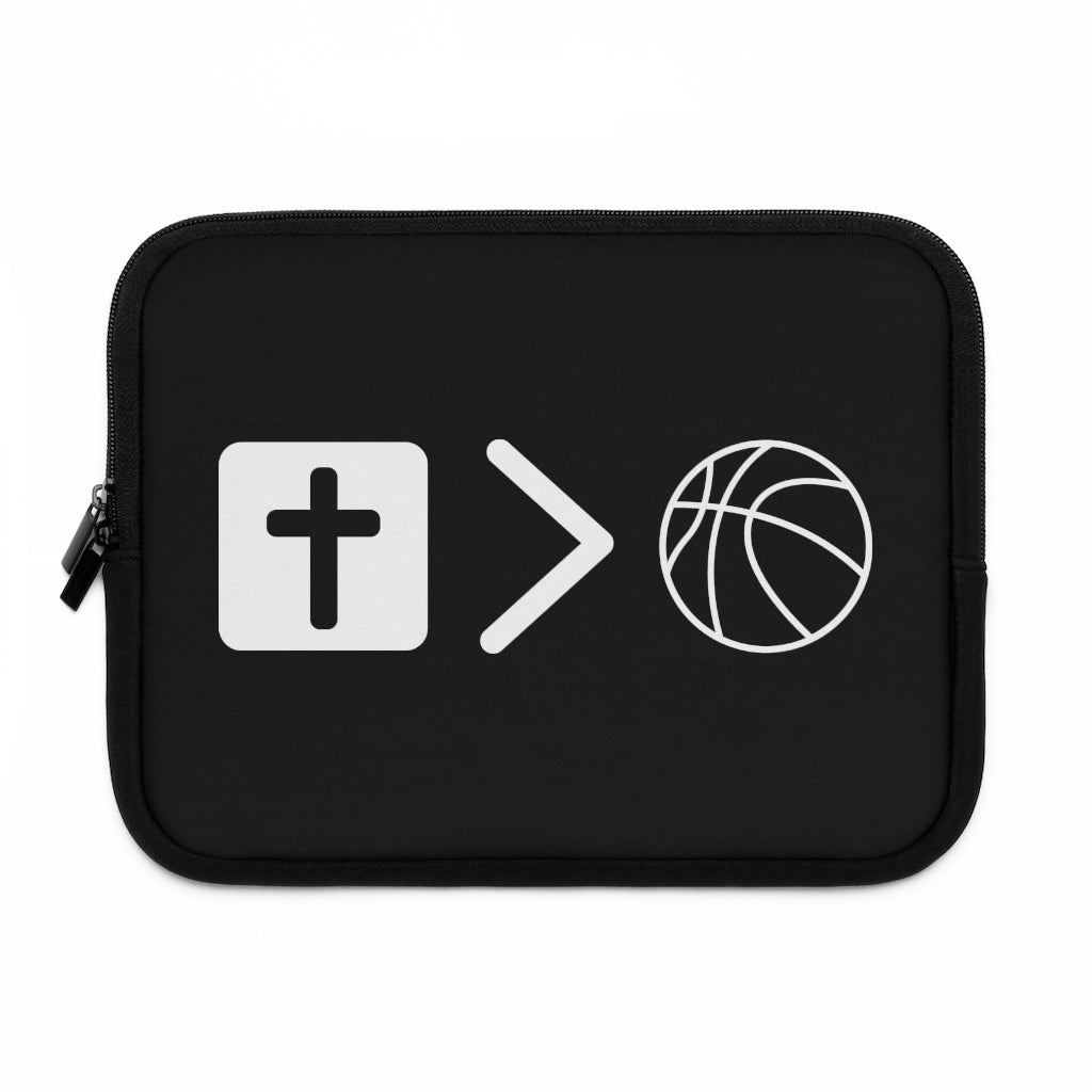 Jesus is bigger than basketball Laptop Sleeve
