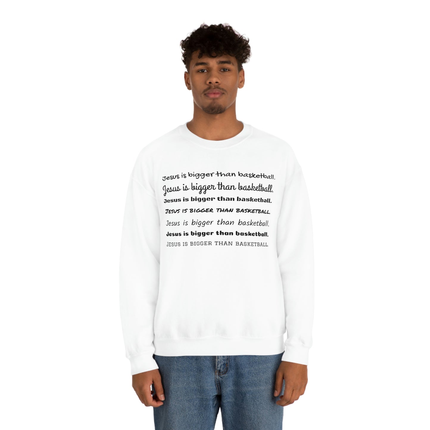 Repeat Print Unisex Heavy Blend™ Crewneck Sweatshirt