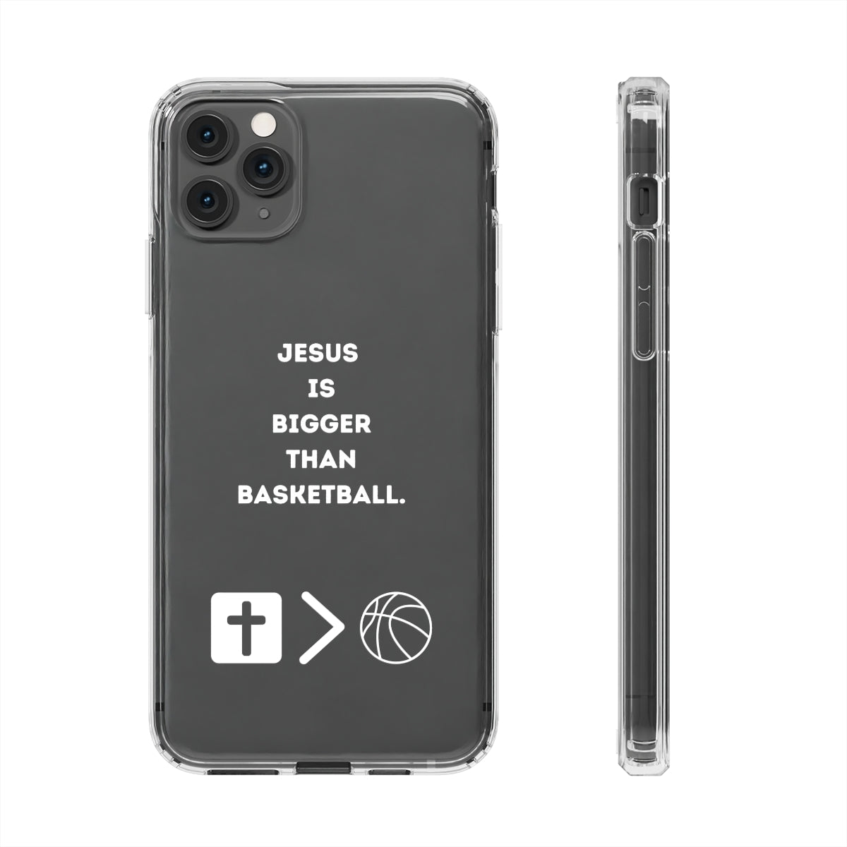 Jesus is bigger than basketball phone case