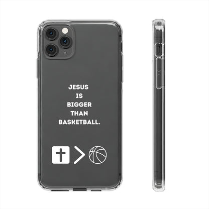 Jesus is bigger than basketball phone case
