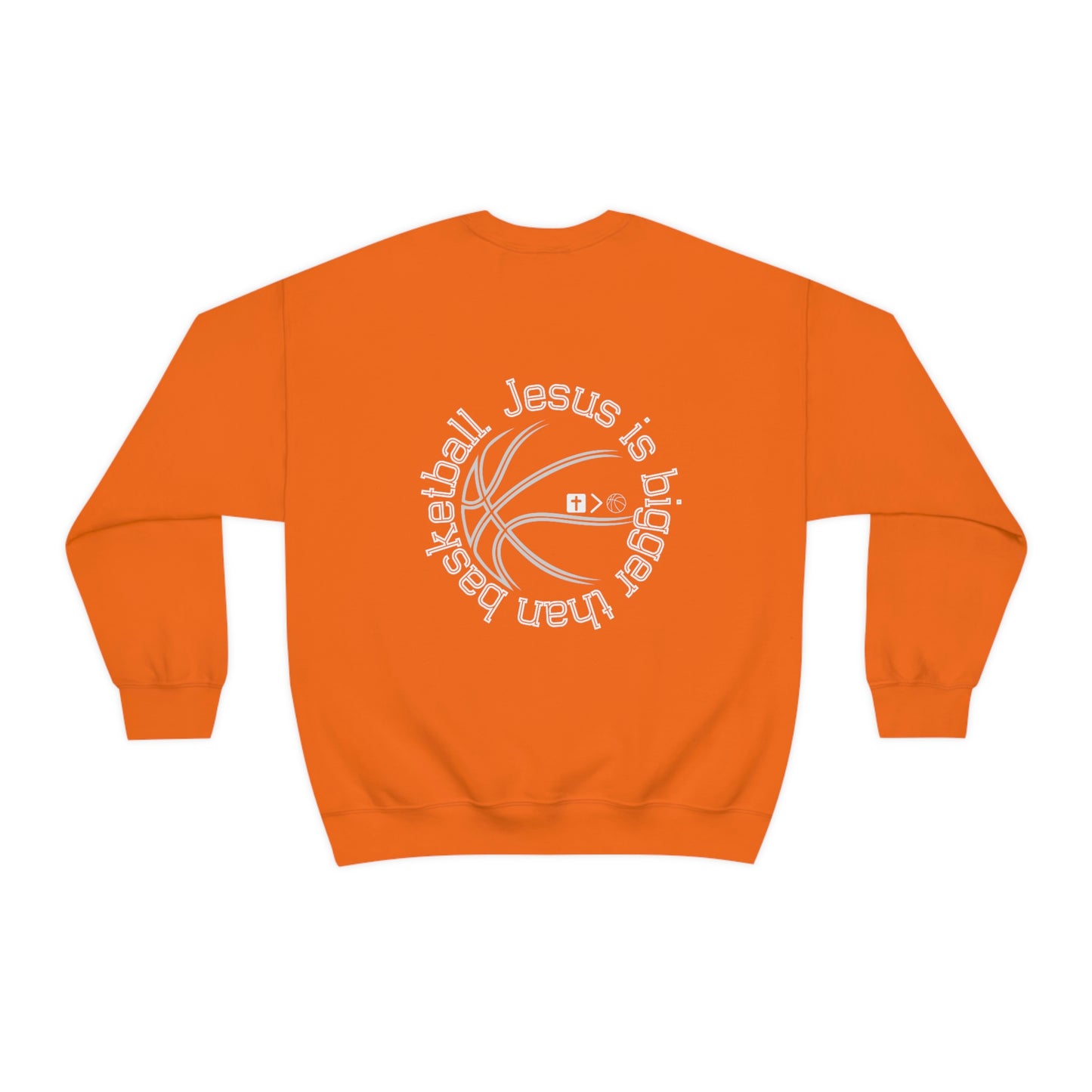 Jesus is bigger than basketball Unisex Heavy Blend™ Crewneck Sweatshirt