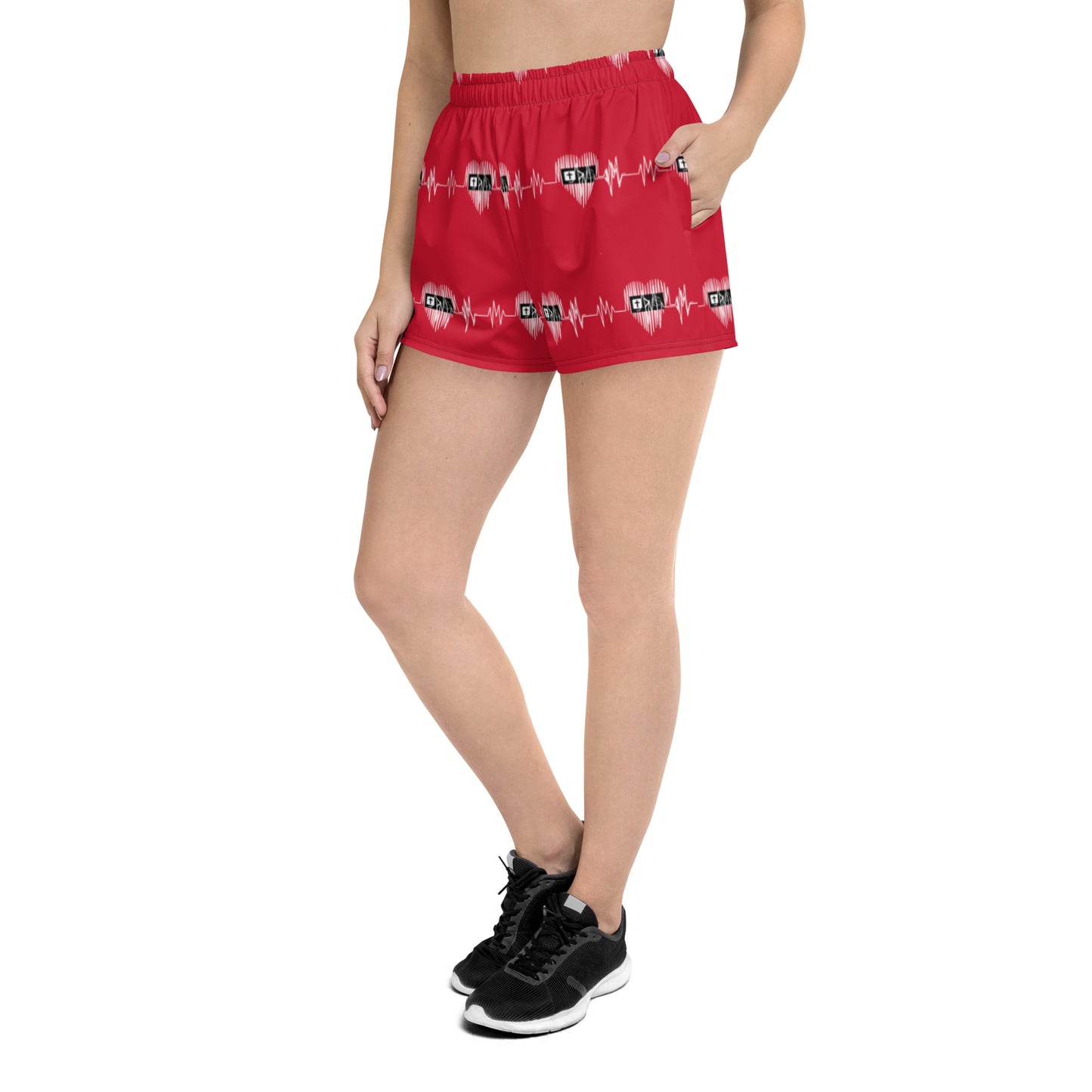 Heart Beat Women’s Recycled Athletic Shorts