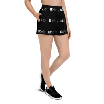 Jesus is bigger than basketball Women’s Recycled Athletic Shorts
