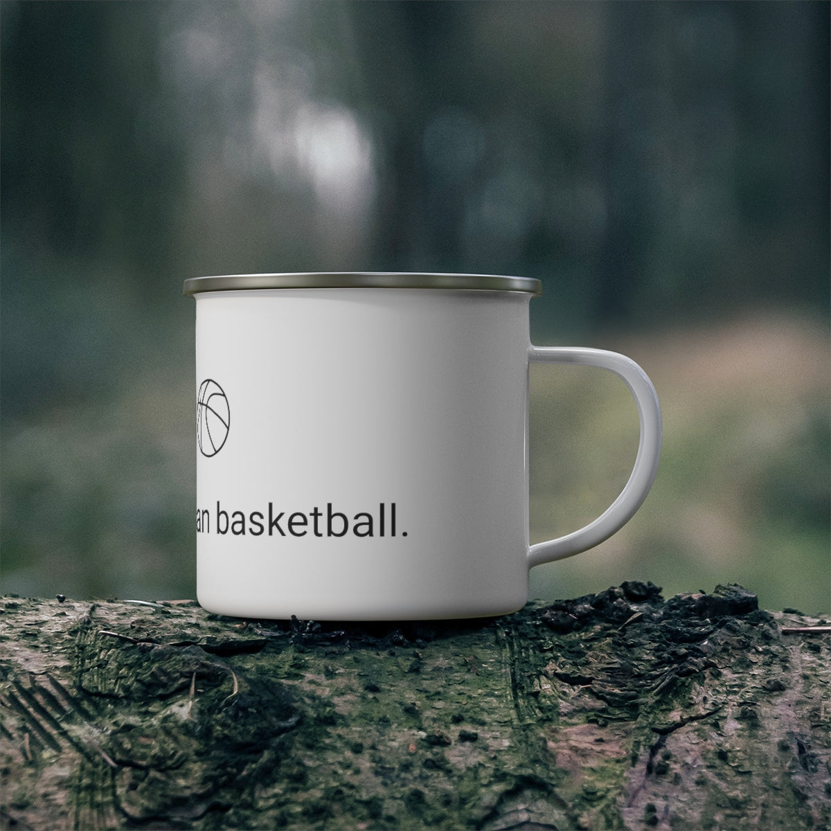 Jesus is bigger than basketball Enamel Camping Mug